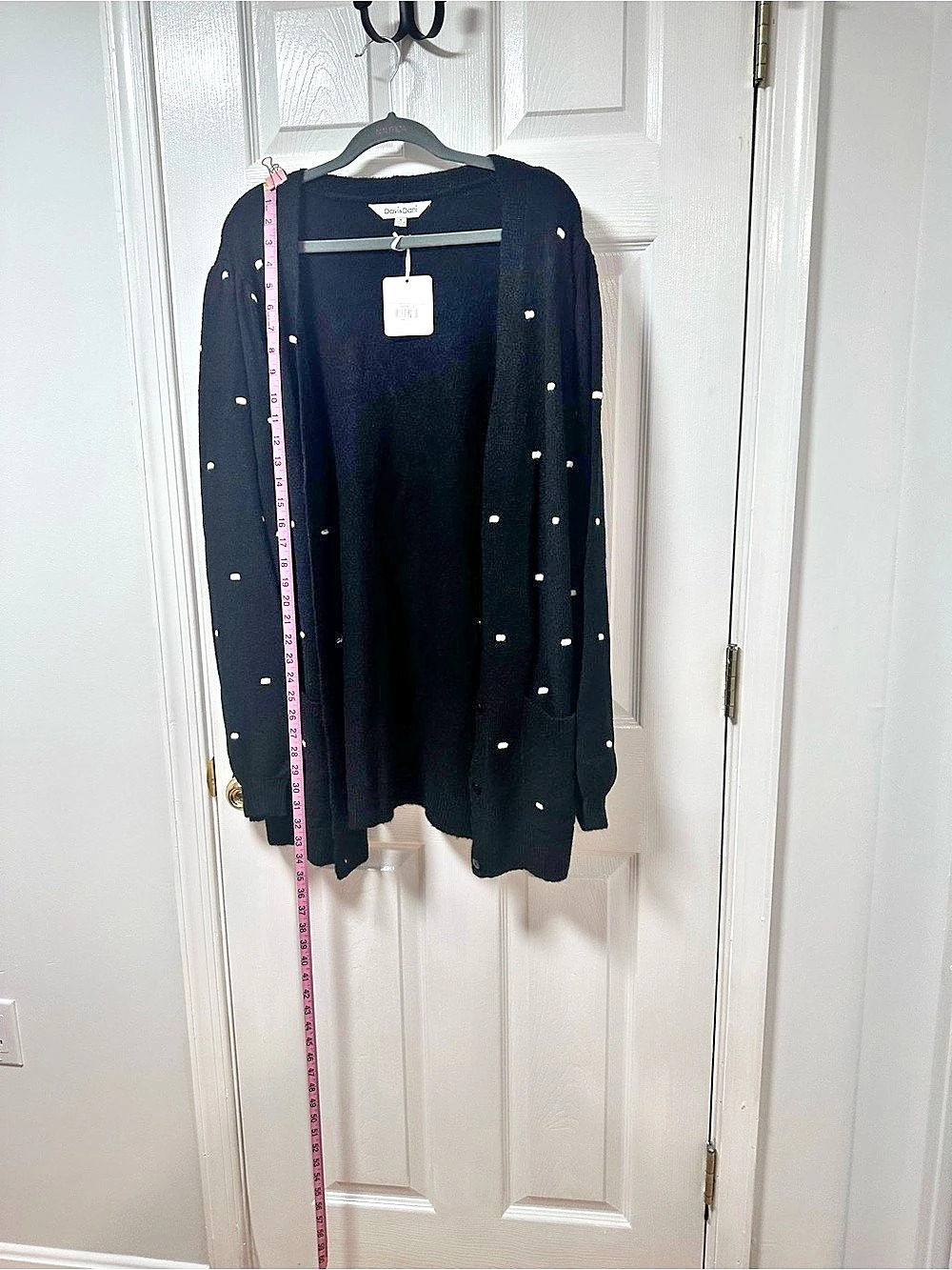 Davi & Dani Something to Talk About Black Polka Dot Cardigan Polka Dot Cardigan